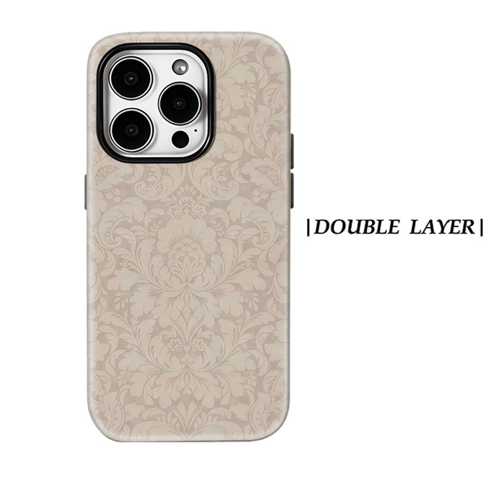 

Beige DamaskFor Magnetic Phone Case for IPhone 17 16 15 14 13 Pro Max Plus Single Double-layer Tough Case IPHONE13