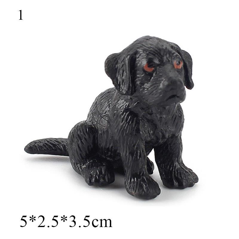 Mini Cute Vivid Dog Figurine Home Decor Simulation Mini Dog Model Miniature Dog Living Room Desktop Ornament Bonsai Decoration