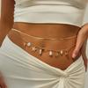 Ingemark 2 Stück/Set Sommer Strandurlaub Sexy Bikini Taillenkette Boho Imitation Perle Seestern Muschel Anhänger Körperkette Schmuck