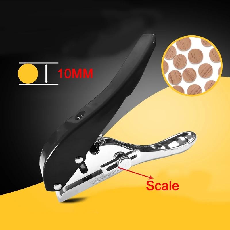 6mm 8mm 10mm Edge Banding Punching Pliers Circle Hole Punch Paper Punch Hand-held for ID Cards PVC Cards Badge Photos
