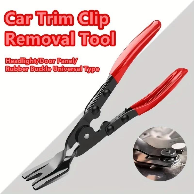 Prong Car Clip Removal Pliers, Labor Saving Auto Trim Panel Fastener Retainer Rivet Remover Tool for Car Door Dashboard Interior