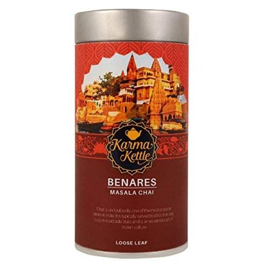 Karma kettle Benares Indian Masala Chai Tè Masala Originale 100 GMS Foglie Sfuse