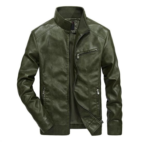 Good Quality Brand Motorcycle Leather Jackets Men Warm Patchwork Military Jacket Baseball Collar Pilot Leather Jacket Coats