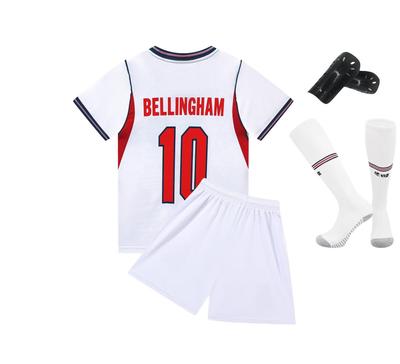 Echipament Fotbal Copii BELLINGHAM 10 Alb Poliester Mărimea 14-30