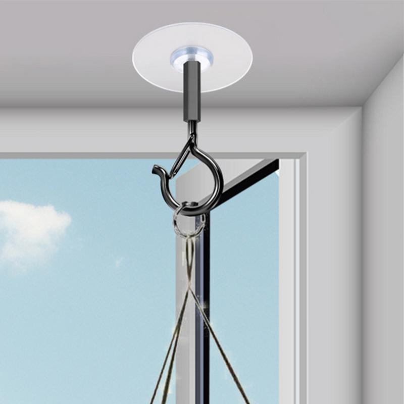 Safety Ceiling Hanger 2Pcs/set Non-punching Ceiling Traceless Hooks Self-Adhesive Safety Ceiling Hanger For Light Strings Wind