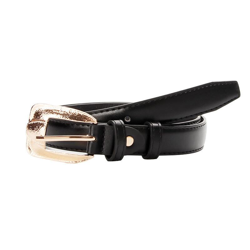 Minimalist Pu Leather Belt For Women With Alloy Pin Buckle Casual Office Style