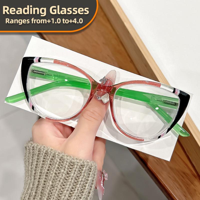 

Новые простые очки для чтения для женщин: Модные и трендовые очки для чтения для людей среднего и пожилого возраста 2 зелёный