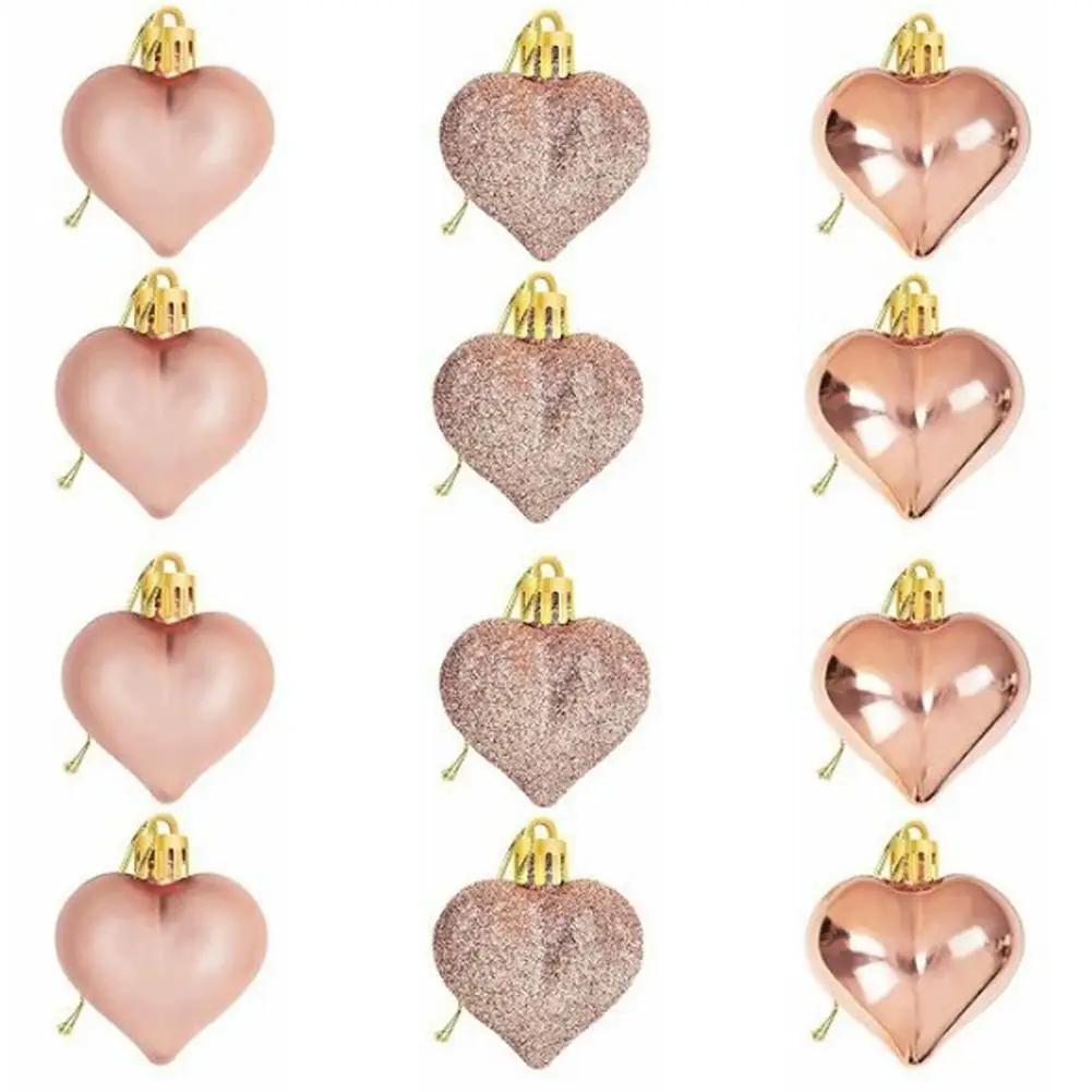 Valentine's Day gifts Balls Pendant Plastic Heart-shaped Decor DIY Ornament Party Year Supplies Ornaments New Home Gift X5U0
