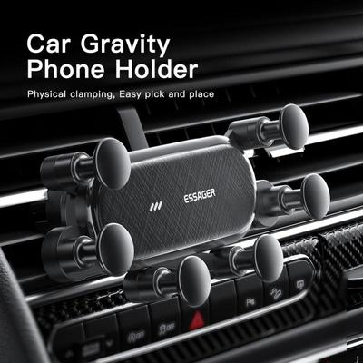 Support Téléphone Voiture Gravité Portable Facile à Prendre et à Placer 4.5-7 Pouces PC / ABS Intérieur Voiture Pas Magnétique Support Mobile Pratique