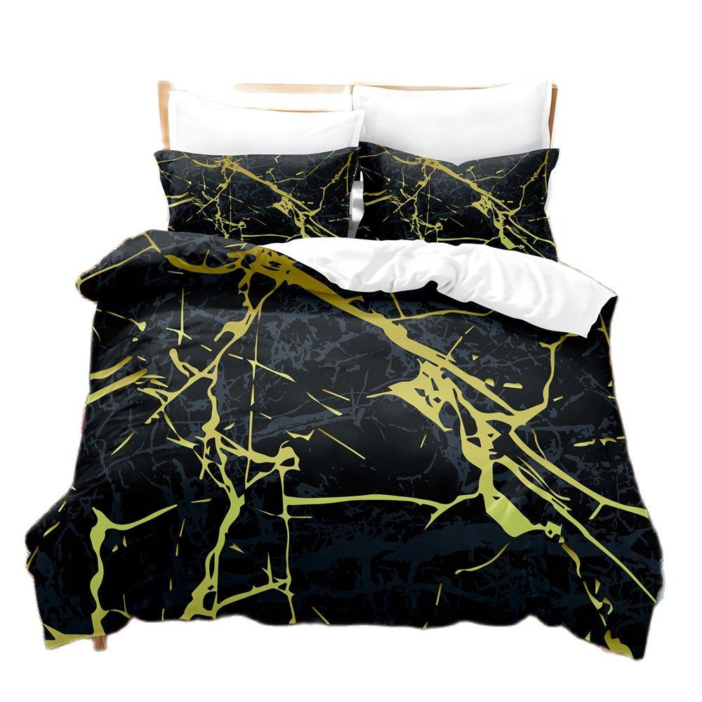 3D Printed Art Marbling Bedding Set Down Quilt Cover With Pillowcase Double Complete Queen King Bedding