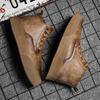 Autumn Men Ankle Boots Motorcycle Boots Tooling Boots High-Cut Solid Genuine Leather Sneakers Platform Skateboard Sport Shoes