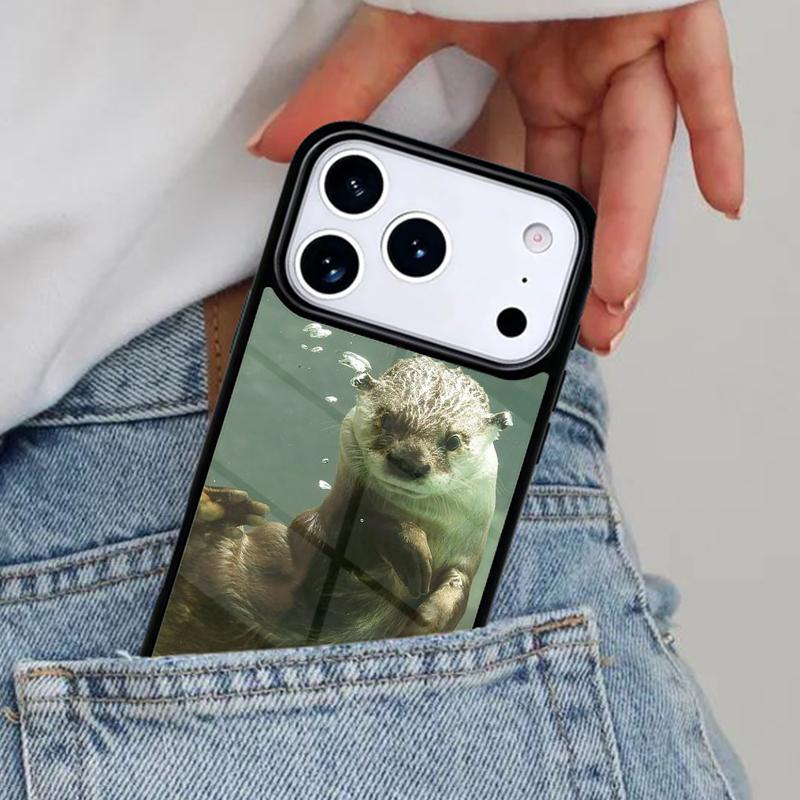 Tier Otter Niedliche Handyhülle für iPhone 16e 15 14 13 12 17 Pro Max Plus Air 17pro Hülle Coque