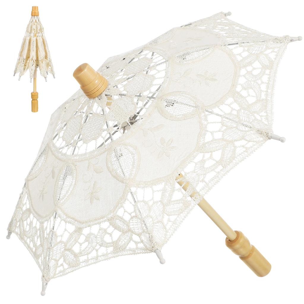 Umbrella Fancy Parasol Prop Ladies Lace Wedding Props Vintage Umbrellas Decorative Small