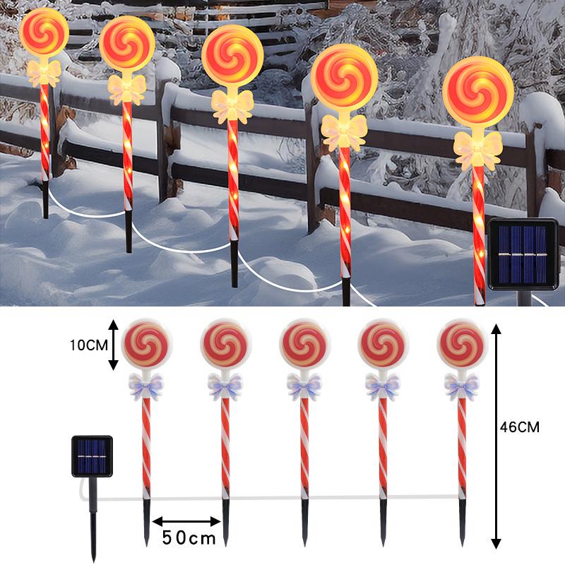 2025 Solar Weihnachts-Weihnachtsmann und Schneemann Leuchtende Lichterkette für Außendekoration