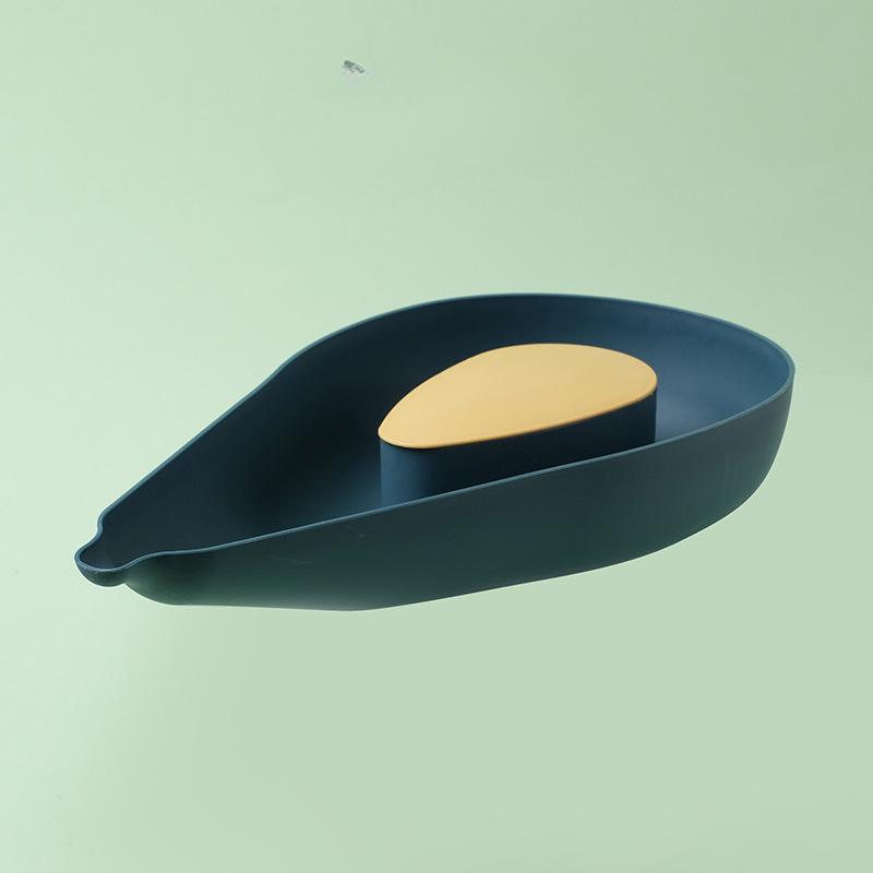 

Фруктовая тарелка Бытовая Гостиная Журнальный столик Тарелка для закусок Конфеты и чай Закуски Пластиковая кондитерская тарелка 35*18.8*5.8 синий