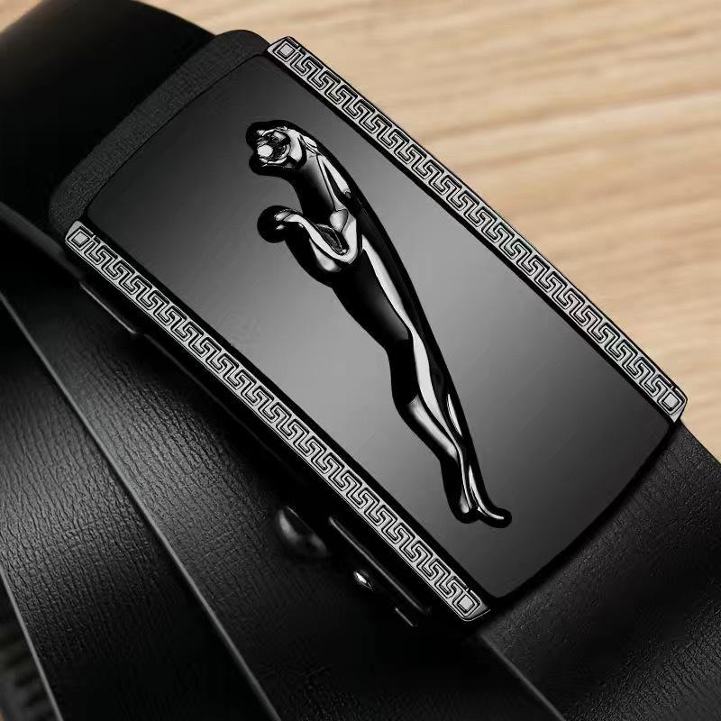 

Мужской ремень Натуральная кожа Автоматическая пряжка Внутри Универсальный Повседневный Простой Ремень из коровьей кожи Мужской Молодежный Практичный Брючный 130cm