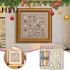 Feiertags-Countdown Basteln Weihnachts-Adventskalender Kreuzstich-Set 25 Tage bis zum Anfänger-Kreuzstich Stickerei Geschenke für Erwachsene Anfänger Nadel