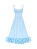Women's Summer Pleated Suspender Dress - European & American Style Long Skirt