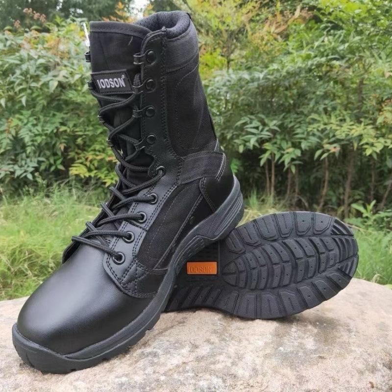

Ultra-light new flying fish training shoes Ultra-light non-slip outdoor hiking boots Mesh breathable black desert high-top men s boots 42 чёрный