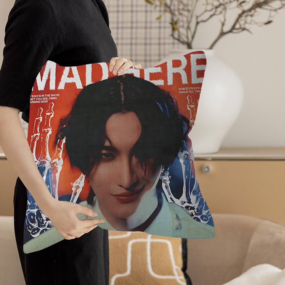 Popolare Boy Band A-ATEEZ Seonghwa KPOP Federe per Cuscini Cartoni Animati Divano Decorativo Casa Stampa Double-sided Peluche Corto