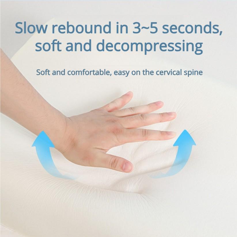 Memory Cotton Neck Pillow Pro Soft Breathable Antibacterial Strong Support  High Low Curve Seamless Fit