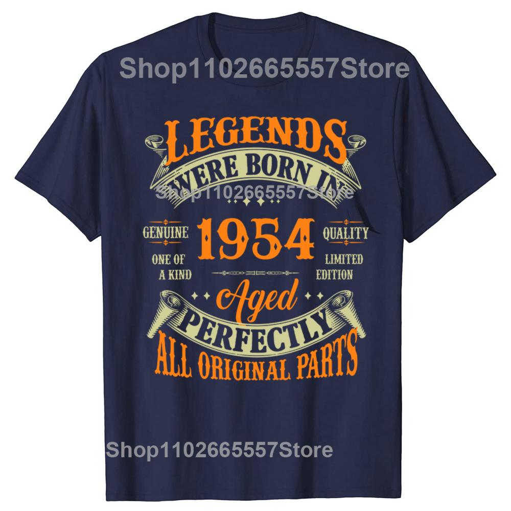 New Men 72th Birthday Tee Vintage Legends Born In 1954 72 Years Old T Shirt Oversize Printed Tee Shirt Casual Short Sleeve