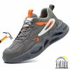 Breathable Mesh Safety Shoes Steel Toe Cap Industrial Shoes Anti-slip Work Shoes Comfortable Mens Lightweight Work Boots