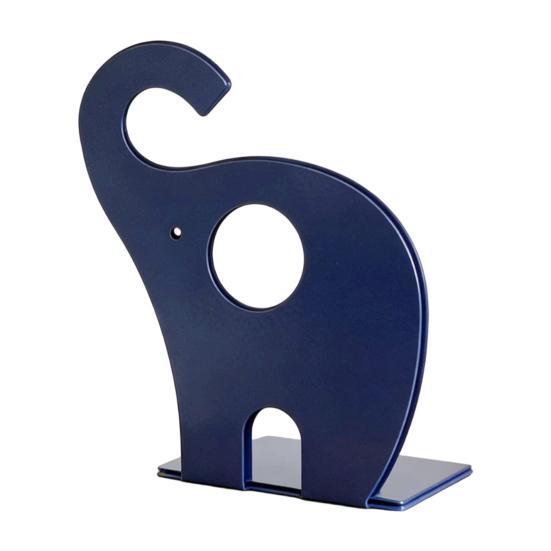 Creative Elephant Bookends, Metal Book Holder for Kids Students, Heavy Duty Non-Slip Desktop File Organizer for Home Office Decor