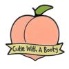 Funny Cutie With A Booty Enamel Brooches Cute Cartoon Butt Peach Pins Fruit Badge
