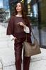 Vera Pelle Italian Leather A4 Handbag - Two-Compartment Shopper | Natural Leather | Taupe