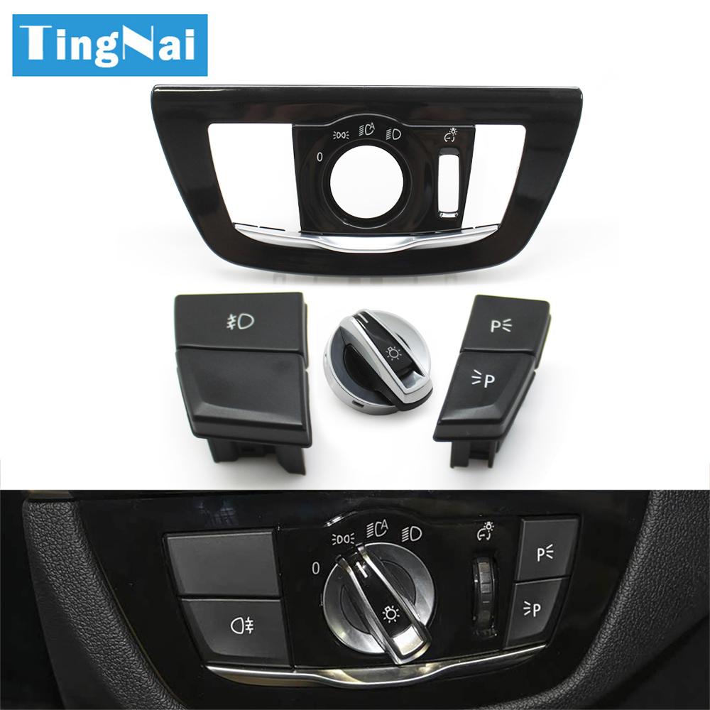 Car HeadLamp Rotary Foglight Button Headlight Switch Cover Panel For BMW 5 6GT Series G30 G31 M5 F90 G32 2017-2022