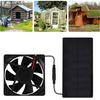 3000 RPM Solar Powered Fan IP65 Waterproof Solar Panel Fan Solar Fan Kit  Greenhouse Cooling