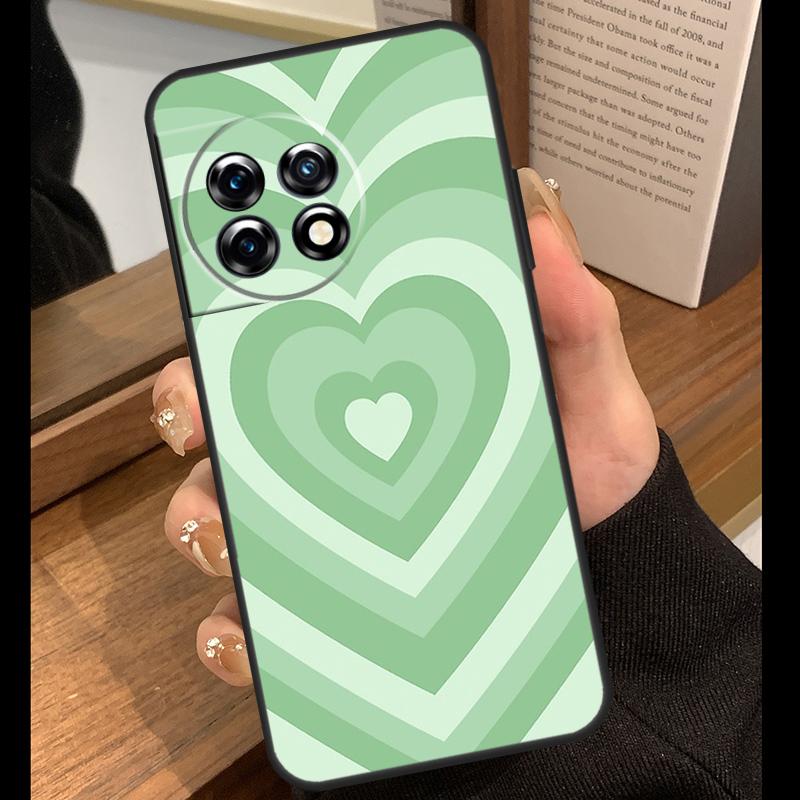 Latte Love Brown Heart Aesthetic Case For OnePlus 15 R 13T 13R 12R 10T 8T 13 12 11 9 10 Pro Nord 5 CE 4 2 3 Lite N20 N30 Cover