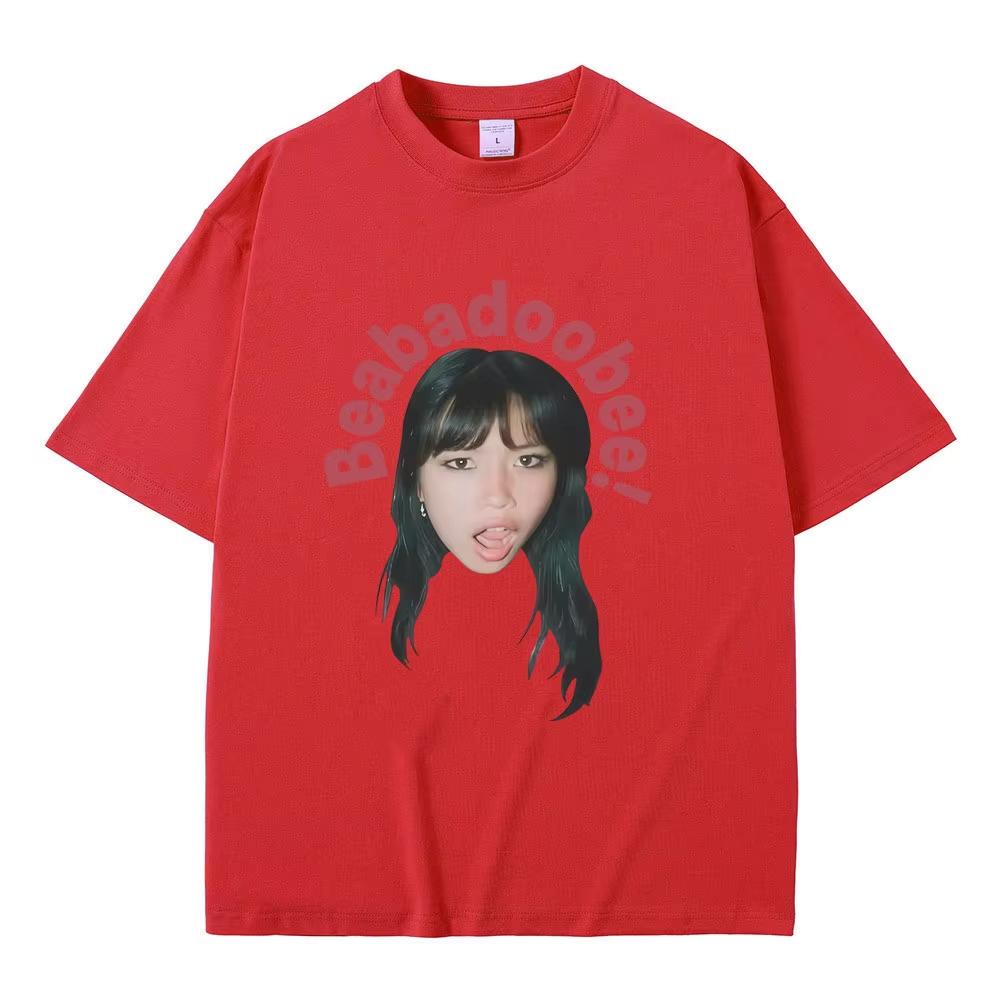 Beabadoobee Face Graphic Tshirt Mens Women Hip Hop Fashion Oversized Short Sleeve T Shirts Male Casual Vintage Cotton Tshirts