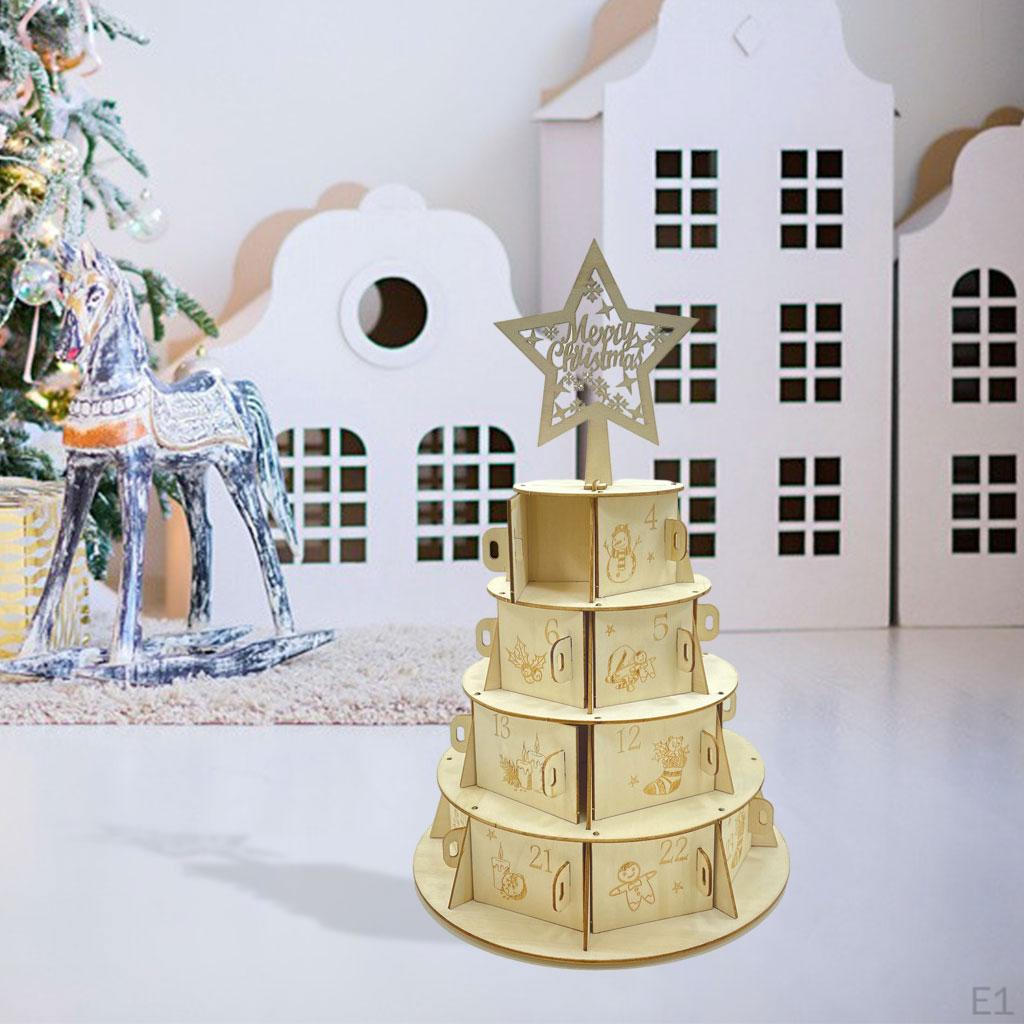 Drawer 24 Days Cake Shape Decor