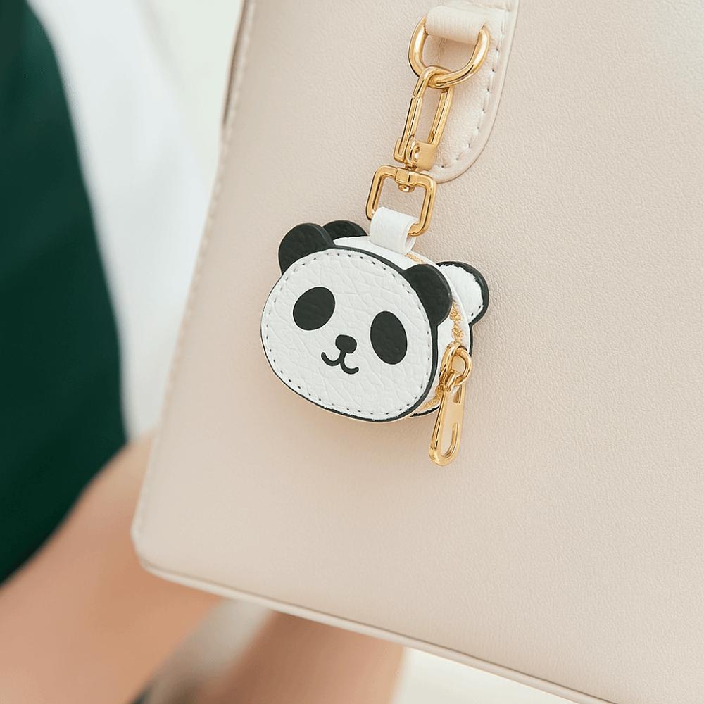 Cute Panda Keychain Zipper Money Bag Keychain Creative Earphone Bag Mini Storage Bag