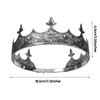 Simple Bar Mitzvah King Crown Hair Hoop Western Prince Crowns Headband Hair Accessories Round Tiaras Hair Ornaments