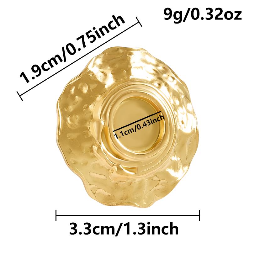 1/5 Stück Echtvergoldeter Cabochon-Ring Rund Oval Leere Tablettbasis Edelstahlringe Für Damen Herren Handgefertigte Emaille-Accessoires
