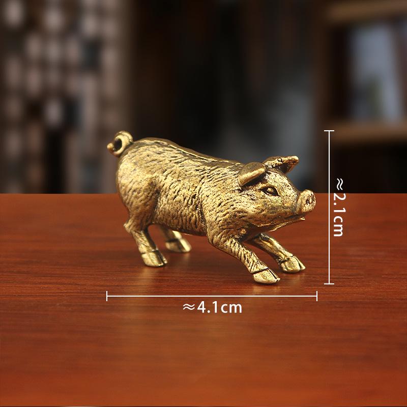 

Набор из двенадцати знаков зодиака, чисто медных фигурок собак - 3D чайный питомец, бронзовая культурная игрушка