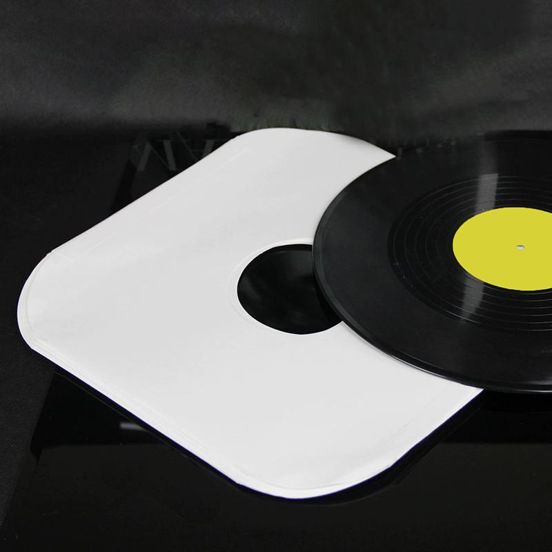 10Pcs 7/10/12 Inch Vinyl Record Inner Sleeves Anti-Static White Kraft Paper Record Inner Bag Protectors Rounded Corne With Hole