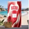 Prosop de Plajă cu Imprimeu Fotbalistic Austria Uscare Rapidă Super Absorbant Moale Prosop de Baie pentru Înot Plajă Călătorie Suvenir Cadou