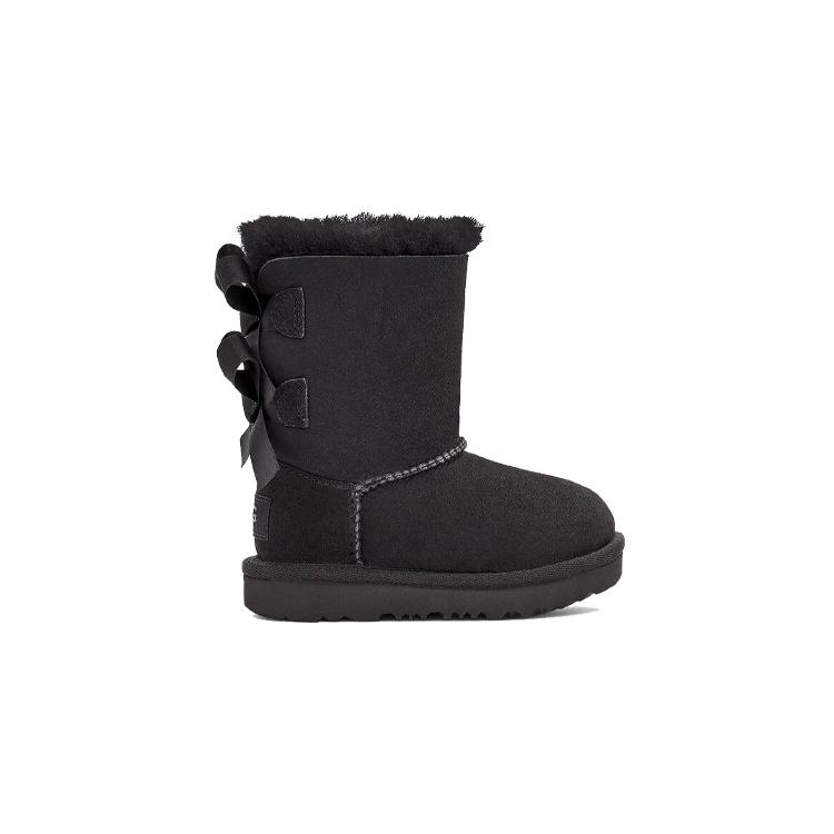 (TD) UGG Bailey Bow II Boot 'Black' Baby 1017394T-BLK
