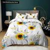 Set Copripiumino Piante Verde Ginkgo Biloba Tema Piante Set Biancheria da Letto per Bambini Adolescenti Matrimoniale Queen King Size Poliestere Copripiumino
