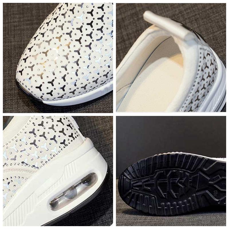 Fujin 6cm Новинка 2024 року на синтетичній платформі Танкетка Весна Літо Зручне модне взуття високого бренду Масляні кросівки Повсякденні туфлі-човники