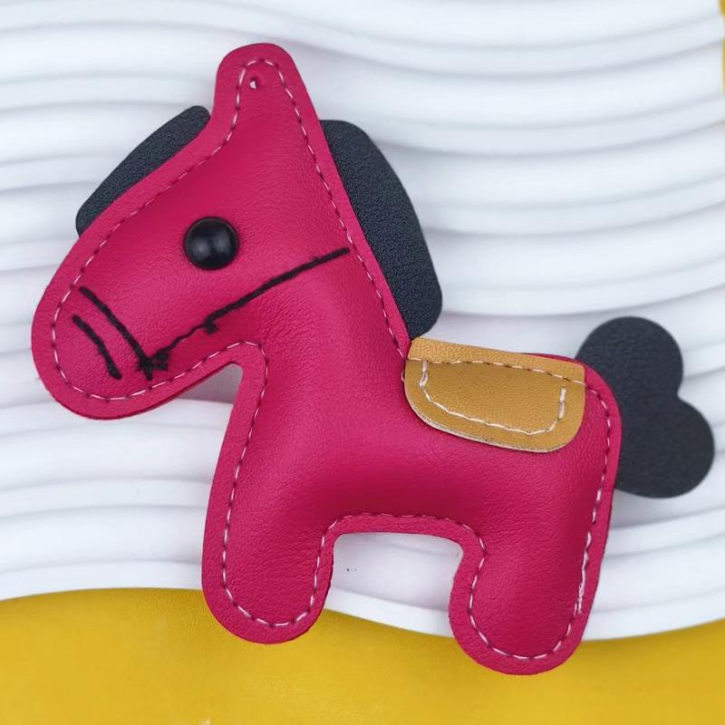 Year of the Horse, leather pony keychain pendant, simulated leather pony pendant, there will be money soon, trendy bag pendant.