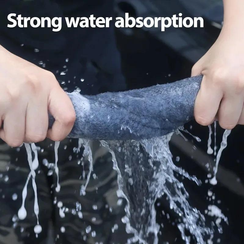 1/2pcs Car Wash Towels Double-sided Soft Super-absorbent Wiping Cloth Multi-function Cleaning Towel Auto Maintenance Accessories