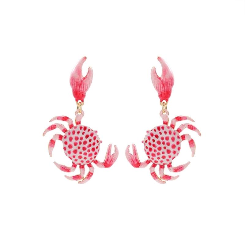 

Beach Crab Earrings For Women Layer Portable Jewelry Gifts Unique Cartoon Crab Designs Comfortable Sturdy Zinc Alloy 1
