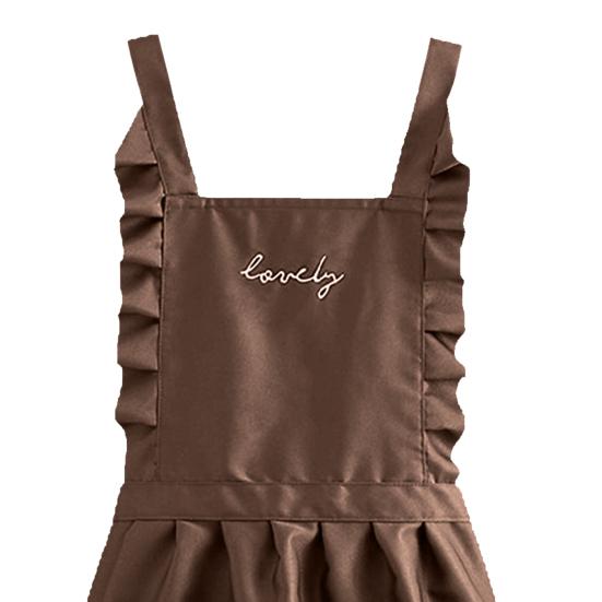 Kitchen Apron with Pockets Strap Adjustable Breathable Thin Ladies Princess Skirt Coffee Garden Work Clothes Daily Use