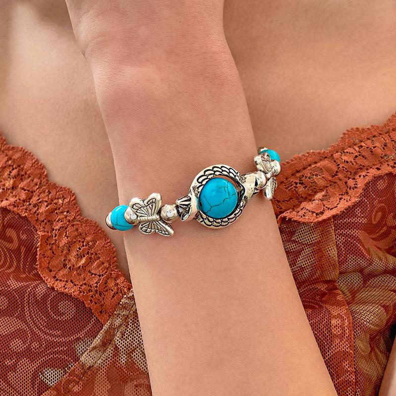 Popular Jewelry Versatile Turquoise Handmade Bracelet Popular Butterfly Turtle Bracelet Jewelry