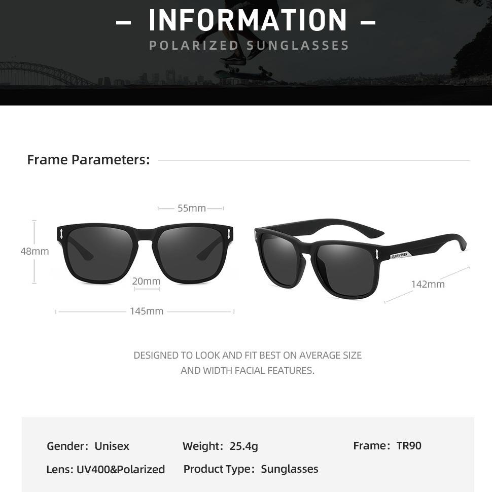 QUISVIKER Nuevas gafas de sol polarizadas unisex gafas de sol de moda UV400 Gafas de pesca
